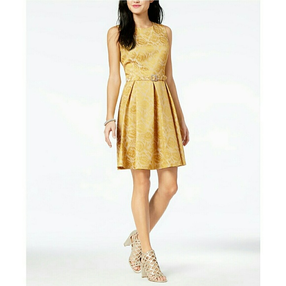 Nine West Belted Jacquard Dress NWT **PRICE FIRM** - Picture 2 of 4